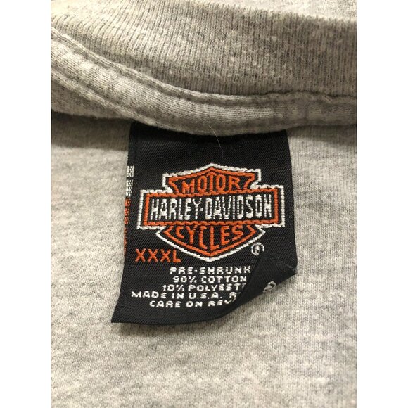Harley Davidson Motorcycles 2001 Mens 3XL Gray Double Sided Tee Shirt - Picture 4 of 6